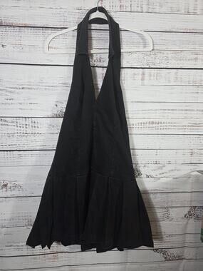 Love Fire black pleated vintage black mini dress size XL NWT
